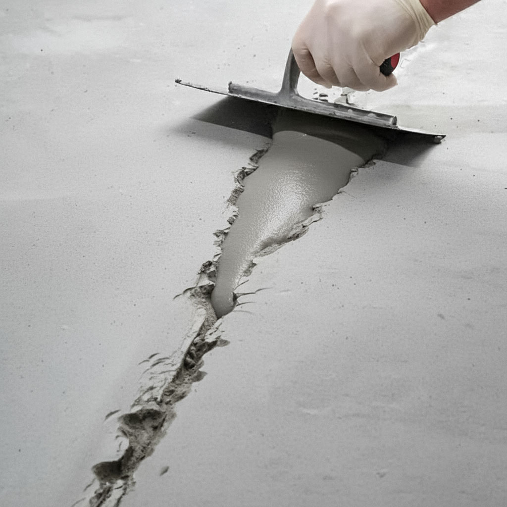 اجرای بتونه کاسماتیک برای ترک سطوح